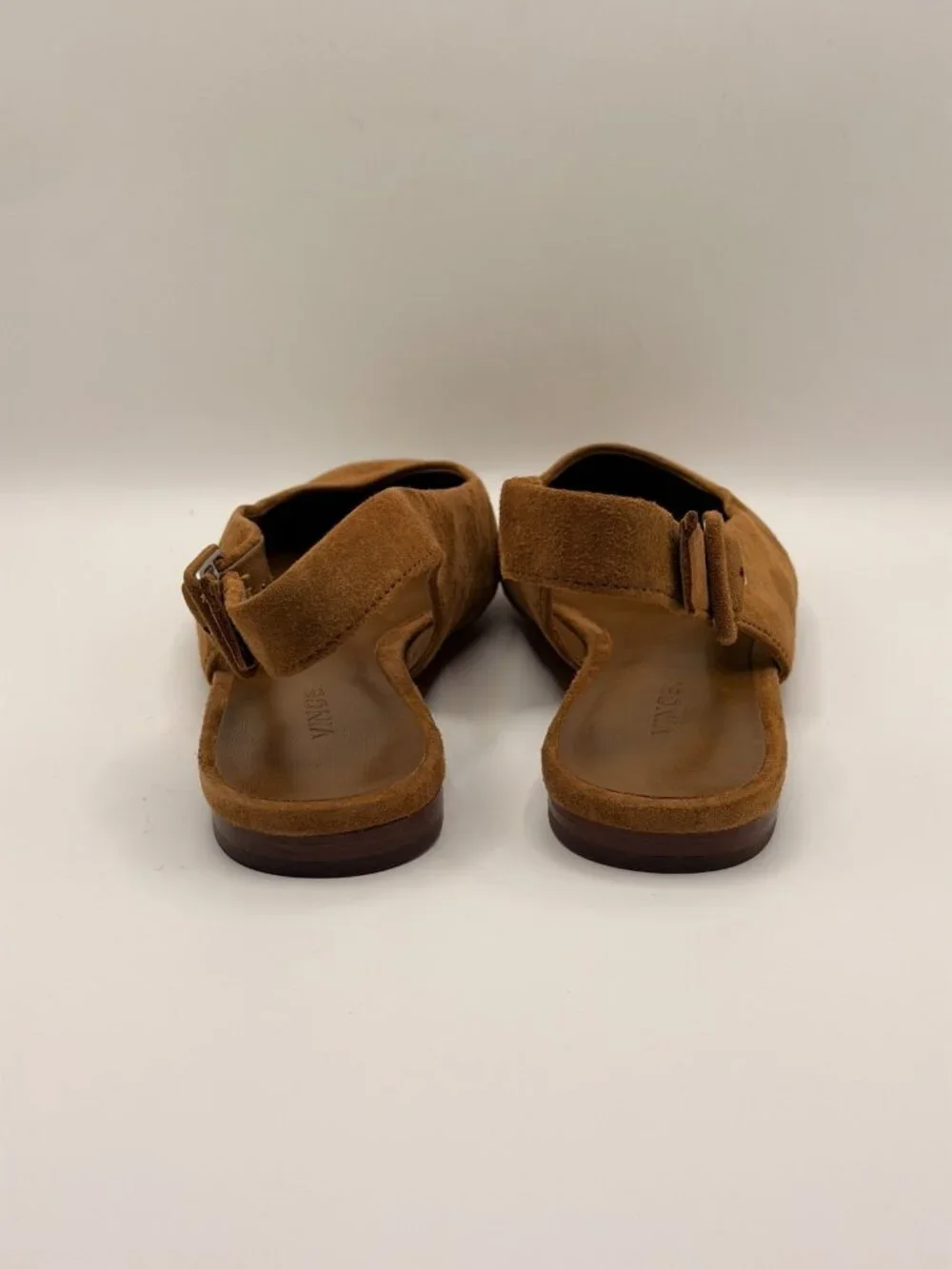 Vince Women’s Vida Brown Suede Slingback Flat Sz 7.5 M